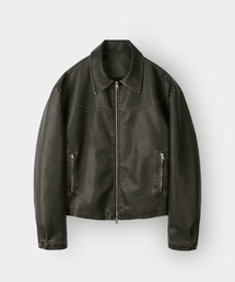 VTG ウォッシュドレザー ジャケット_ダークブラウン