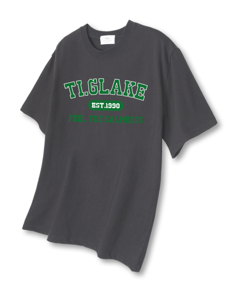 TI.GLAKE(ティーグレイク)の「アーチベーシックロゴオーバーサイズ半袖Tシャツダークグレー(Tシャツ/カットソー・レディース・その他・LARGE/X-LARGE/XX-LARGE)」の1枚目の写真