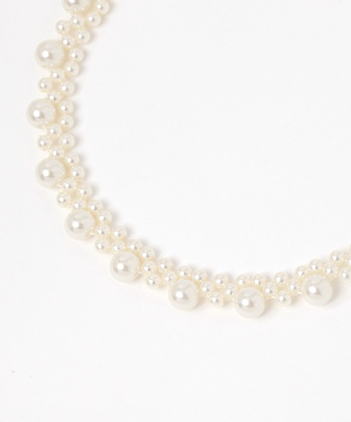 GLOBAL WORK（グローバルワーク）の「編みパールネックレス/619094（ネックレス・レディース・ホワイト系その他2/その他3/その他2/その他1/ホワイト系その他/ホワイト・FREE）」の5枚目の写真