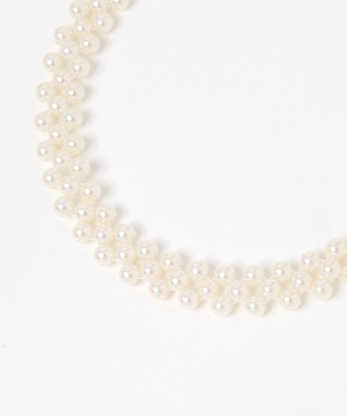 GLOBAL WORK（グローバルワーク）の「編みパールネックレス/619094（ネックレス・レディース・ホワイト系その他2/その他3/その他2/その他1/ホワイト系その他/ホワイト・FREE）」の6枚目の写真
