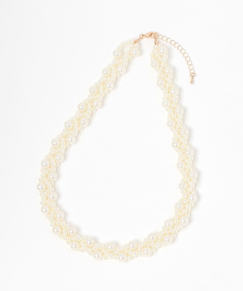 GLOBAL WORK（グローバルワーク）の「編みパールネックレス/619094（ネックレス・レディース・ホワイト系その他2/その他3/その他2/その他1/ホワイト系その他/ホワイト・FREE）」の7枚目の写真