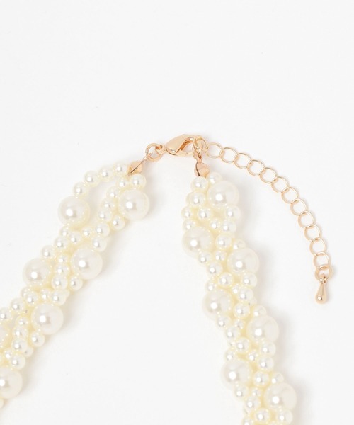 GLOBAL WORK（グローバルワーク）の「編みパールネックレス/619094（ネックレス・レディース・ホワイト系その他2/その他3/その他2/その他1/ホワイト系その他/ホワイト・FREE）」の8枚目の写真