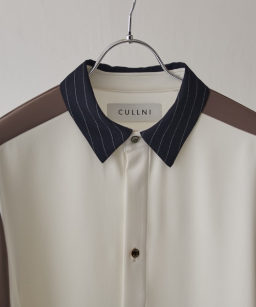 CULLNI（クルニ）の「【CULLNI exclusive for Lui's】配色切替デザインシャツ（シャツ/ブラウス・メンズ・キナリ/ブラック/チャコールグレー・1/2）」の16枚目の写真