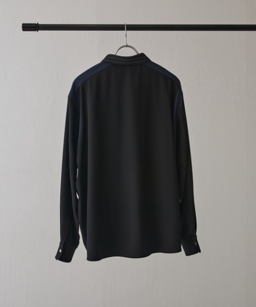 CULLNI（クルニ）の「【CULLNI exclusive for Lui's】配色切替デザインシャツ（シャツ/ブラウス・メンズ・キナリ/ブラック/チャコールグレー・1/2）」の18枚目の写真