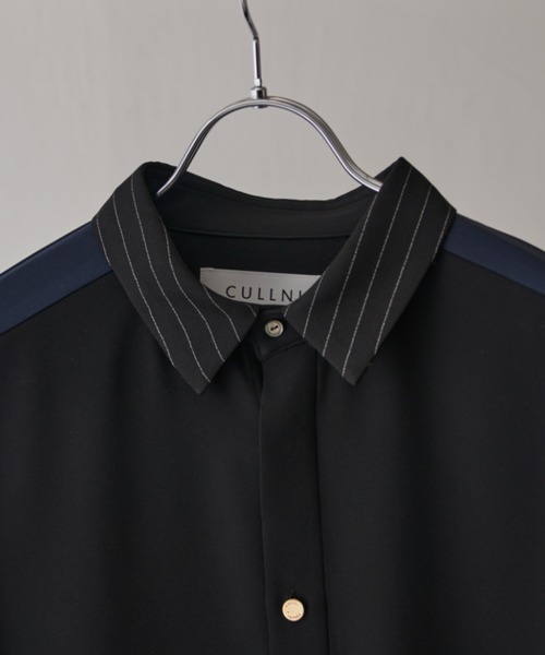 CULLNI（クルニ）の「【CULLNI exclusive for Lui's】配色切替デザインシャツ（シャツ/ブラウス・メンズ・キナリ/ブラック/チャコールグレー・1/2）」の4枚目の写真