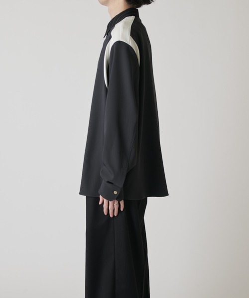 CULLNI（クルニ）の「【CULLNI exclusive for Lui's】配色切替デザインシャツ（シャツ/ブラウス・メンズ・キナリ/ブラック/チャコールグレー・1/2）」の22枚目の写真