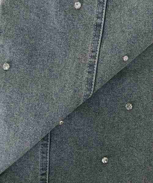 MAJESTIC LEGON（マジェスティックレゴン）の「スリットビジューフレアデニムパンツ（デニムパンツ・レディース・サックスブルー/グレー/ブルー・LARGE/MEDIUM/SMALL/X-SMALL）」の22枚目の写真