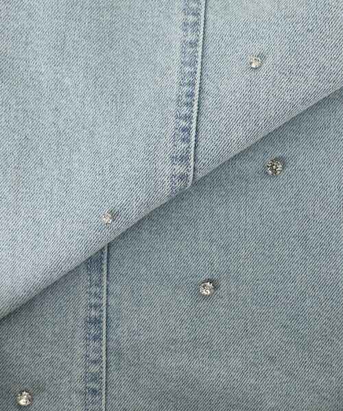 MAJESTIC LEGON（マジェスティックレゴン）の「スリットビジューフレアデニムパンツ（デニムパンツ・レディース・サックスブルー/グレー/ブルー・LARGE/MEDIUM/SMALL/X-SMALL）」の21枚目の写真