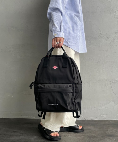 DANTON（ダントン）の「【WEB限定】[DANTON/ダントン] PEUPLIERS 17 ポリエステルツイルバックパック（バックパック/リュック・レディース・ブラック・ONE SIZE）」の4枚目の写真