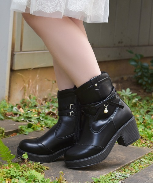 axes femme（アクシーズファム）の「サイドリボンウエスタンブーツ（ブーツ・レディース・ブラック/ブラウン・MEDIUM/LARGE）」の11枚目の写真