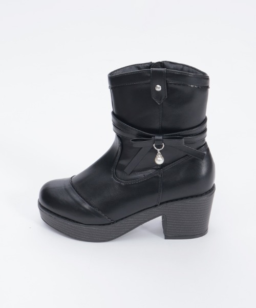 axes femme（アクシーズファム）の「サイドリボンウエスタンブーツ（ブーツ・レディース・ブラック/ブラウン・MEDIUM/LARGE）」の12枚目の写真