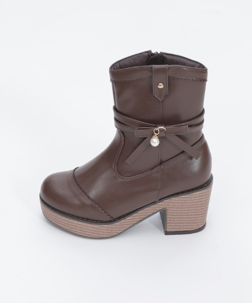 axes femme（アクシーズファム）の「サイドリボンウエスタンブーツ（ブーツ・レディース・ブラック/ブラウン・MEDIUM/LARGE）」の21枚目の写真