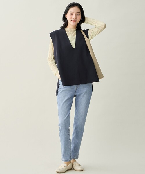 ANY(エニィ)の「7daysデイリースキニーデニム(デニムパンツ・レディース・グレー系/ホワイト系/ダルブルー系/サックスブルー系・X-LARGE)」の18枚目の写真