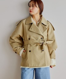 mysty woman | コクーンスリーブショートトレンチコート 643238(トレンチコート)