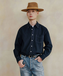 MEN IN JUNGLE（マンインジャングル）の「ラッスリングステッチシャツ - ネイビー（シャツ/ブラウス）」