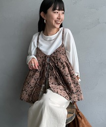 JEANS FACTORY （ジーンズファクトリー）の「[nenom/ネノム] マルチWAY ジャガード ペプラムキャミブラウス（キャミソール）」