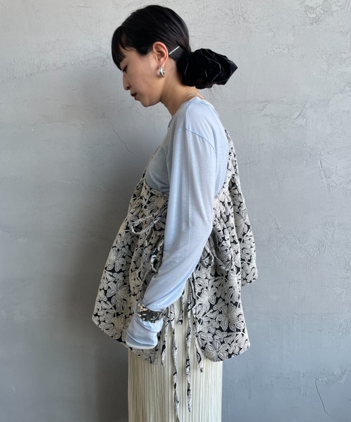 nenom（ネノム）の「[nenom/ネノム] マルチWAY ジャガード ペプラムキャミブラウス【追加】（キャミソール・レディース・ホワイト/ブラウン/ブラック・F）」の20枚目の写真