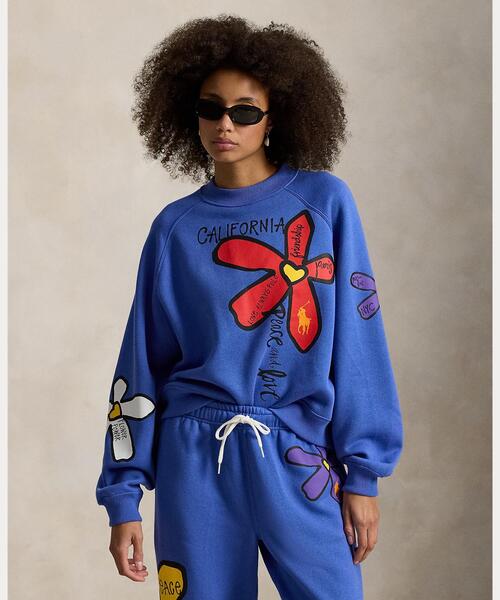 フローラル グラフィック フリース クルーネック（スウェット）｜POLO