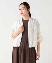 BEAMS HEART | カットジャカード レース ブルゾン(ブルゾン)