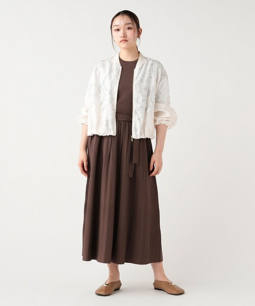 BEAMS HEART(ビームスハート)の「カットジャカード レース ブルゾン(ブルゾン・レディース・オフホワイト/ブラック・FREE)」の6枚目の写真