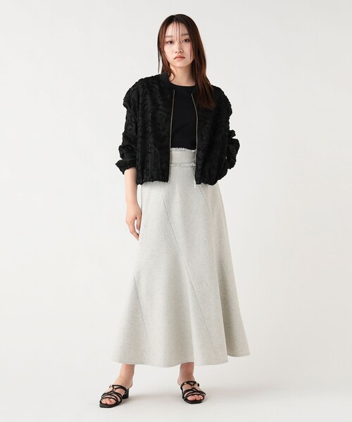 BEAMS HEART(ビームスハート)の「カットジャカード レース ブルゾン(ブルゾン・レディース・オフホワイト/ブラック・FREE)」の10枚目の写真