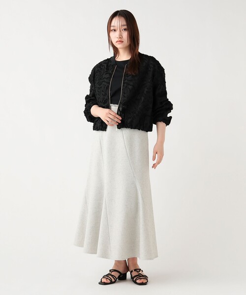 BEAMS HEART(ビームスハート)の「カットジャカード レース ブルゾン(ブルゾン・レディース・オフホワイト/ブラック・FREE)」の11枚目の写真