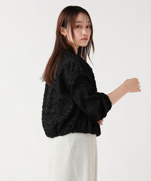 BEAMS HEART(ビームスハート)の「カットジャカード レース ブルゾン(ブルゾン・レディース・オフホワイト/ブラック・FREE)」の13枚目の写真