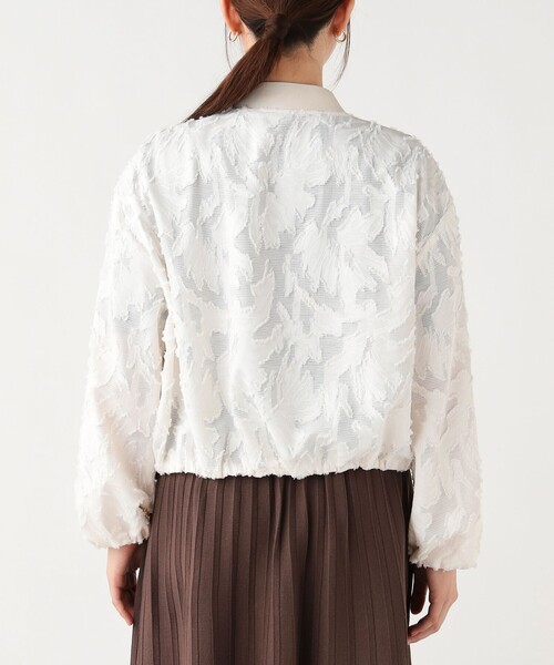 BEAMS HEART(ビームスハート)の「カットジャカード レース ブルゾン(ブルゾン・レディース・オフホワイト/ブラック・FREE)」の17枚目の写真