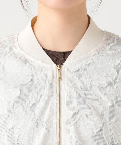 BEAMS HEART(ビームスハート)の「カットジャカード レース ブルゾン(ブルゾン・レディース・オフホワイト/ブラック・FREE)」の18枚目の写真