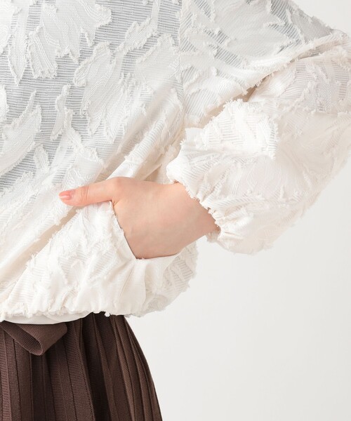 BEAMS HEART(ビームスハート)の「カットジャカード レース ブルゾン(ブルゾン・レディース・オフホワイト/ブラック・FREE)」の19枚目の写真