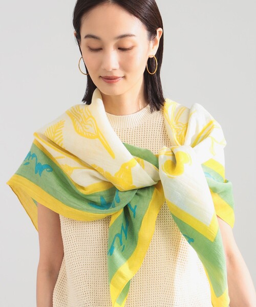 Demi-Luxe BEAMS（デミルクス ビームス）の「ｍanipuri / フローラ ストール（ストール/ショール・レディース・グリーン系その他2・ONE SIZE）」の3枚目の写真