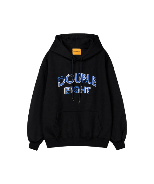DOUBLE EIGHT（ダブルエイト）の「ウェーブ刺繍フードパーカー（ブラック）（パーカー・メンズ・ブラック・FREE）」の4枚目の写真