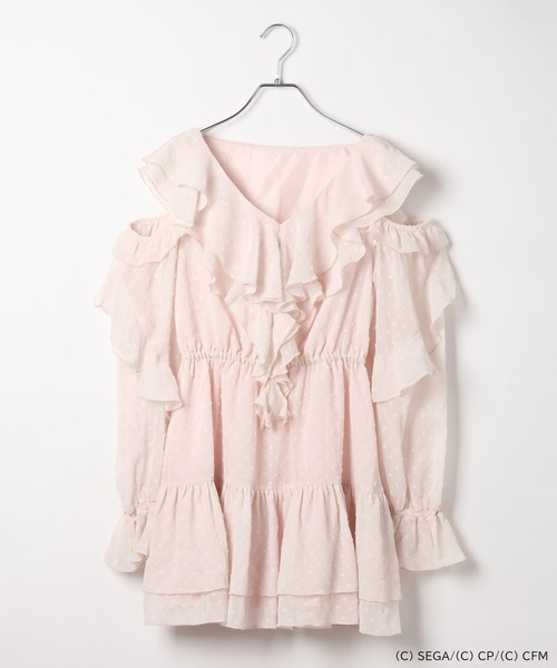 Heather(ヘザー)の「【プロジェクトセカイ×ZOZOTOWN】MORE MORE JUMP!ラッフルフリルミニワンピース 659945(ワンピース・レディース・ブルー/エメラルド/グリーン/ピンク/レッド/オレンジ・FREE)」の4枚目の写真