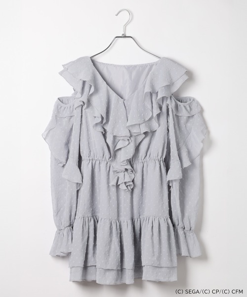Heather(ヘザー)の「【プロジェクトセカイ×ZOZOTOWN】MORE MORE JUMP!ラッフルフリルミニワンピース 659945(ワンピース・レディース・ブルー/エメラルド/グリーン/ピンク/レッド/オレンジ・FREE)」の3枚目の写真