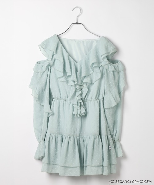 Heather(ヘザー)の「【プロジェクトセカイ×ZOZOTOWN】MORE MORE JUMP!ラッフルフリルミニワンピース 659945(ワンピース・レディース・ブルー/エメラルド/グリーン/ピンク/レッド/オレンジ・FREE)」の1枚目の写真