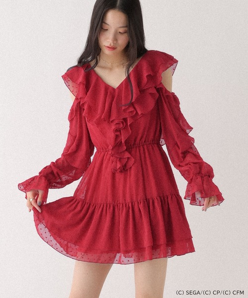 Heather(ヘザー)の「【プロジェクトセカイ×ZOZOTOWN】MORE MORE JUMP!ラッフルフリルミニワンピース 659945(ワンピース・レディース・ブルー/エメラルド/グリーン/ピンク/レッド/オレンジ・FREE)」の14枚目の写真