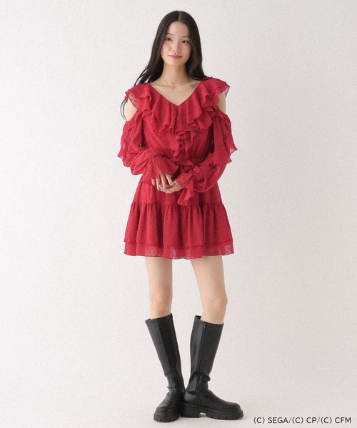 Heather(ヘザー)の「【プロジェクトセカイ×ZOZOTOWN】MORE MORE JUMP!ラッフルフリルミニワンピース 659945(ワンピース・レディース・ブルー/エメラルド/グリーン/ピンク/レッド/オレンジ・FREE)」の12枚目の写真