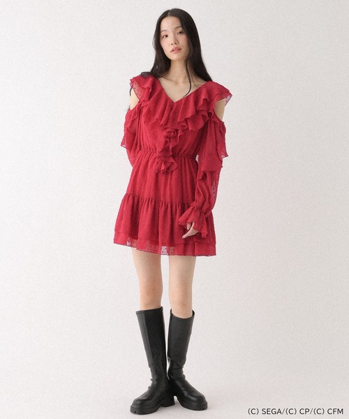 Heather(ヘザー)の「【プロジェクトセカイ×ZOZOTOWN】MORE MORE JUMP!ラッフルフリルミニワンピース 659945(ワンピース・レディース・ブルー/エメラルド/グリーン/ピンク/レッド/オレンジ・FREE)」の11枚目の写真