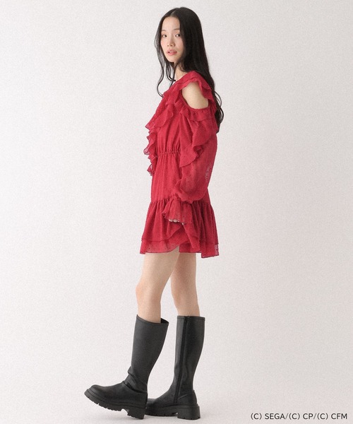 Heather(ヘザー)の「【プロジェクトセカイ×ZOZOTOWN】MORE MORE JUMP!ラッフルフリルミニワンピース 659945(ワンピース・レディース・ブルー/エメラルド/グリーン/ピンク/レッド/オレンジ・FREE)」の10枚目の写真