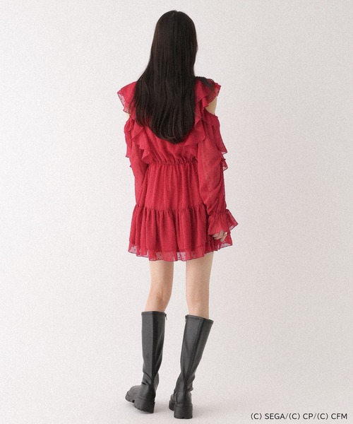 Heather(ヘザー)の「【プロジェクトセカイ×ZOZOTOWN】MORE MORE JUMP!ラッフルフリルミニワンピース 659945(ワンピース・レディース・ブルー/エメラルド/グリーン/ピンク/レッド/オレンジ・FREE)」の9枚目の写真