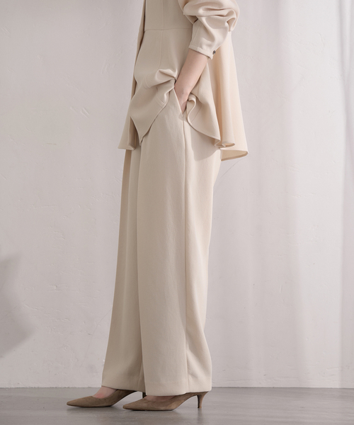 IENA（イエナ）の「&NAVY ジョーゼットサイドゴムタックパンツ（スラックス・レディース・ベージュ/ネイビー・34/36/38/40）」の20枚目の写真