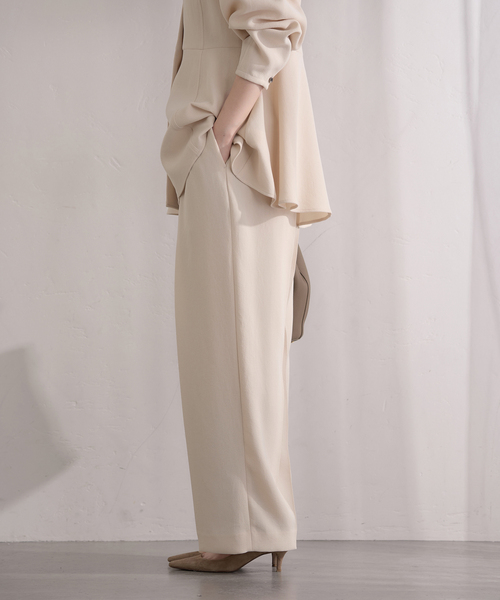 IENA（イエナ）の「&NAVY ジョーゼットサイドゴムタックパンツ（スラックス・レディース・ベージュ/ネイビー・34/36/38/40）」の21枚目の写真