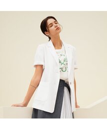 ACUD（アクド）の「Linen Half Sleeve Jacket_White（テーラードジャケット）」