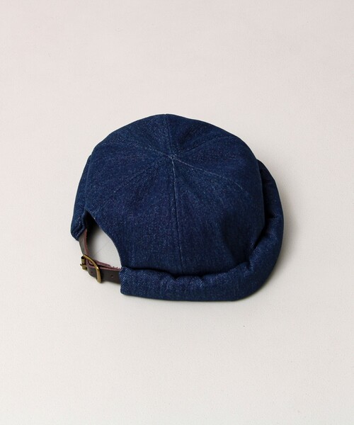 GLOSTER（グロスター）の「DENIM /HICKORY ROLL CAP フィッシャーマンキャップ（キャップ・メンズ・ホワイト系その他/ブラック/インディゴブルー・FREE）」の3枚目の写真