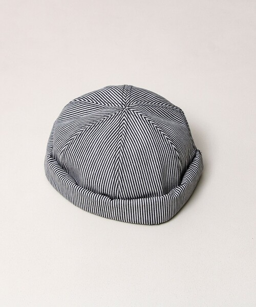 GLOSTER（グロスター）の「DENIM /HICKORY ROLL CAP フィッシャーマンキャップ（キャップ・メンズ・ホワイト系その他/ブラック/インディゴブルー・FREE）」の8枚目の写真