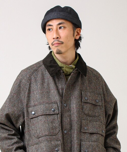 GLOSTER（グロスター）の「DENIM /HICKORY ROLL CAP フィッシャーマンキャップ（キャップ・メンズ・ホワイト系その他/ブラック/インディゴブルー・FREE）」の20枚目の写真