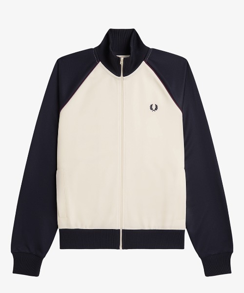 FRED PERRY(フレッドペリー)の「Colour Block Track Jacket/カラーブロックトラックジャケット(ジャージ・レディース・ベージュ・10)」の5枚目の写真