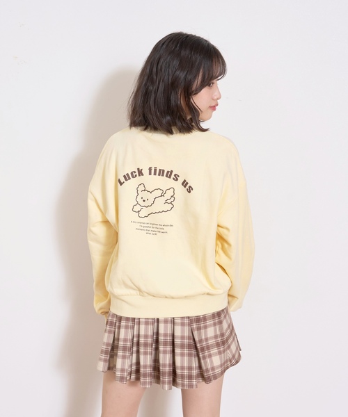 LOVETOXIC（ラブトキシック）の「【秒かわトップス】アニマル刺しゅうベーシックトレーナー（スウェット・キッズ・ホワイト系その他/アイボリー/チャコール/イエロー・S:140cm/130cm/M:150cm/L:160cm）」の13枚目の写真