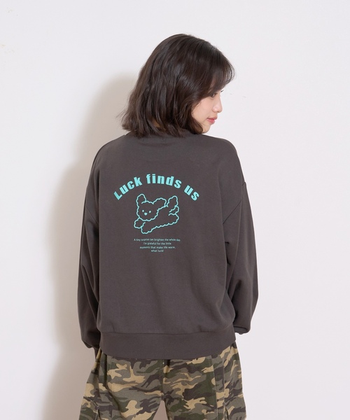 LOVETOXIC（ラブトキシック）の「【秒かわトップス】アニマル刺しゅうベーシックトレーナー（スウェット・キッズ・ホワイト系その他/アイボリー/チャコール/イエロー・S:140cm/130cm/M:150cm/L:160cm）」の18枚目の写真