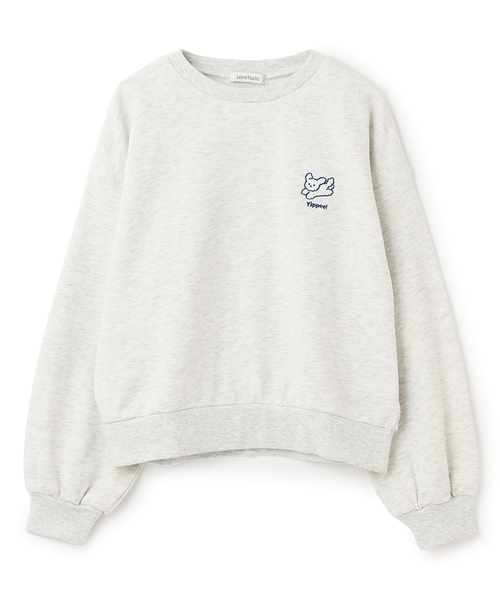 LOVETOXIC（ラブトキシック）の「【秒かわトップス】アニマル刺しゅうベーシックトレーナー（スウェット・キッズ・ホワイト系その他/アイボリー/チャコール/イエロー・S:140cm/130cm/M:150cm/L:160cm）」の22枚目の写真
